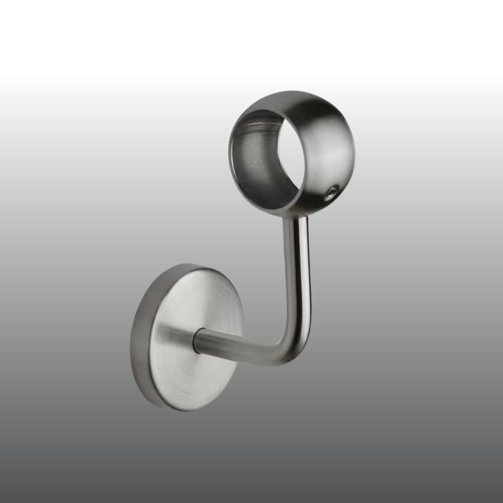 Handlaufhalter Edelstahl mit Kugelring und Klickrosette