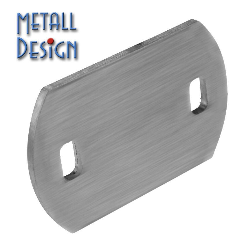 Ankerplatte Edelstahl gerundet 120 x 60 x 6 mm