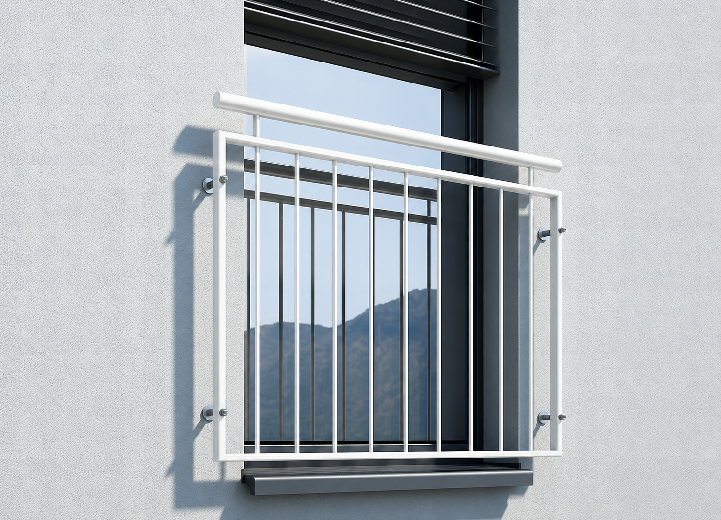 Französischer Balkon MD02a aufgesetzte Montage