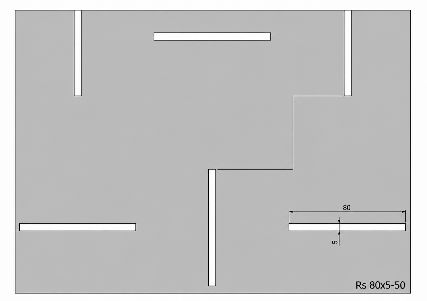 Lochblech Edelstahl Rs-80x5-50