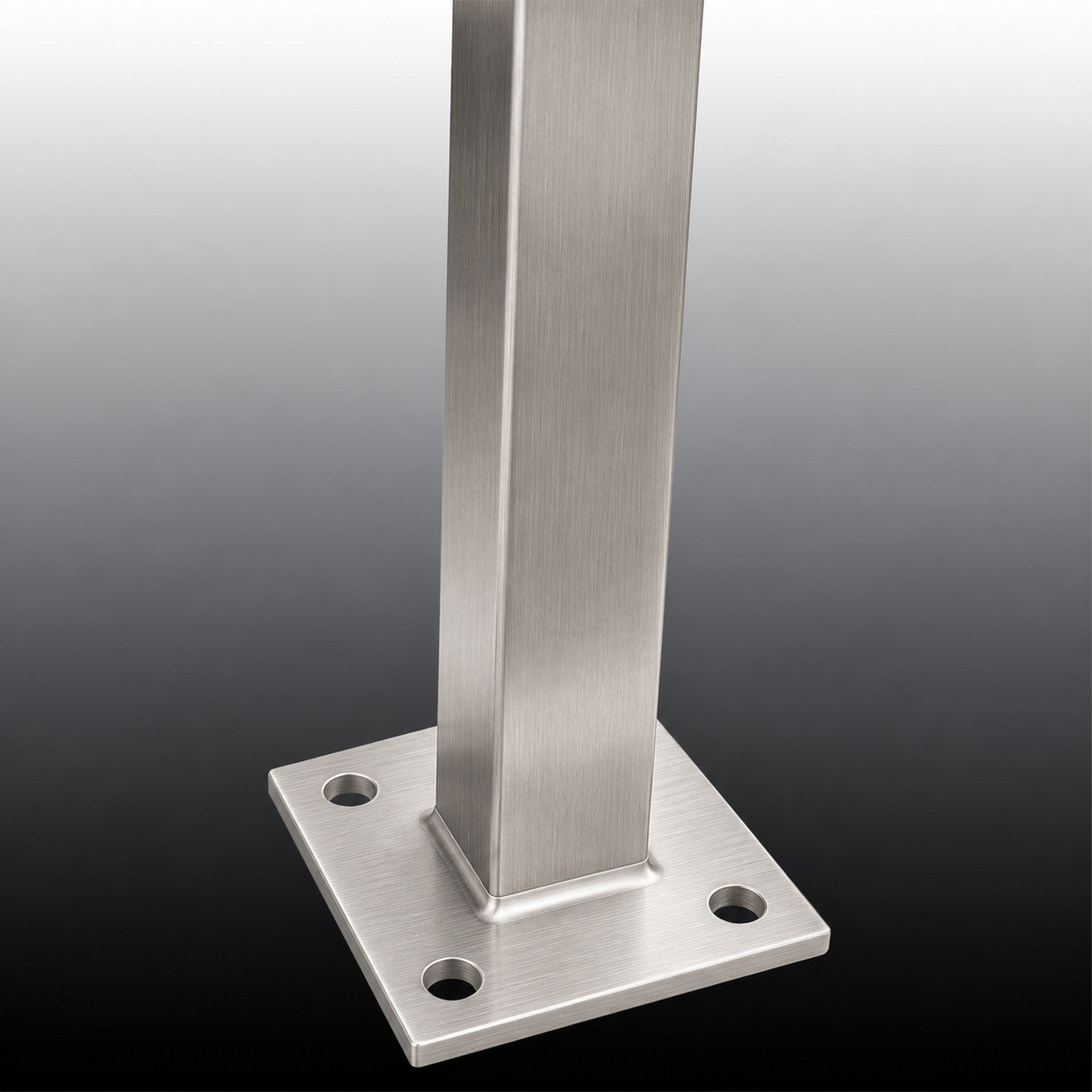 Bodenpflansch Vierkantrohr Geländerpfosten 40 mm x 40 mm