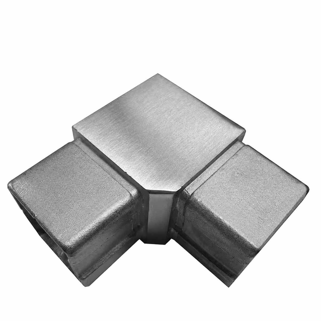 Rohrverbinder Edelstahl 40x40 mm, 90°, Material V2A, Rostfrei.