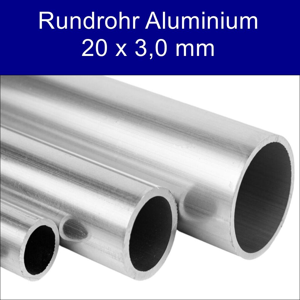 Rundrohr 20 x 3 mm aus Aluminium