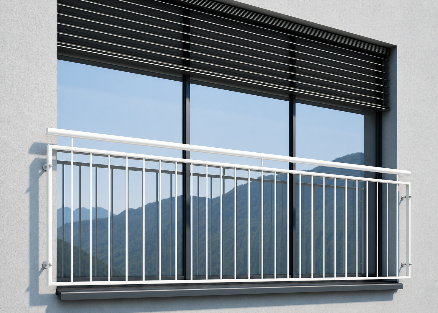 Französischer Balkon MD02a aufgesetzte Montage