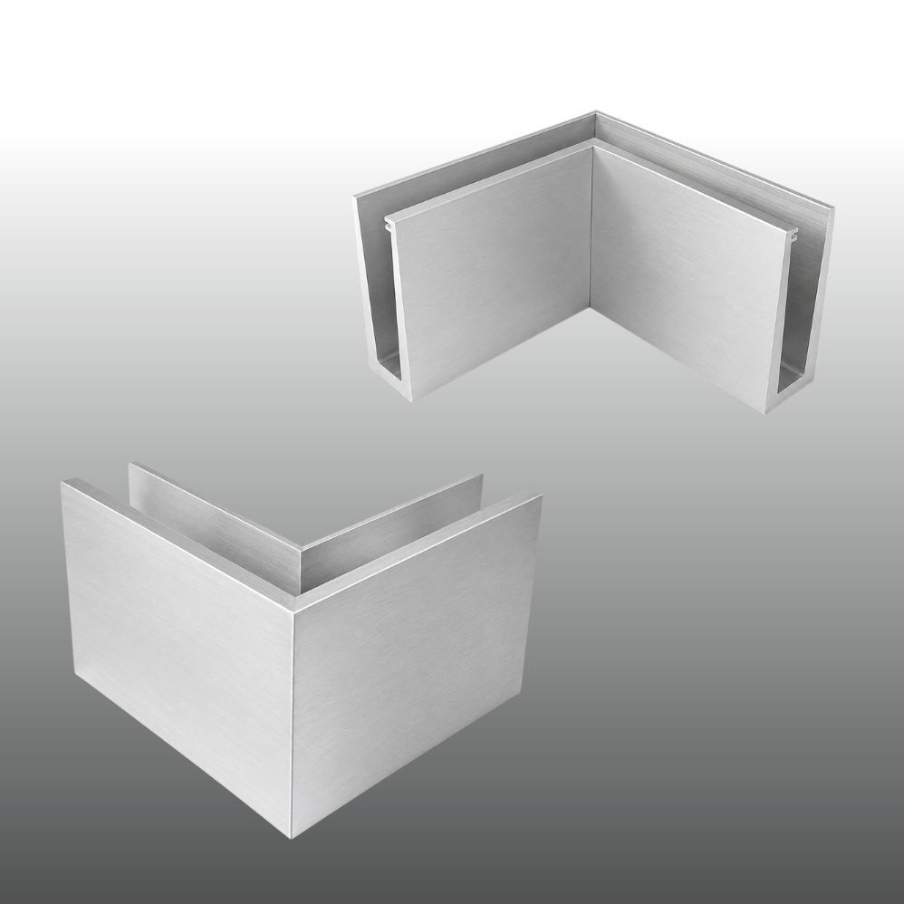 Eckverbinder Ganzglasgeländer GBP-01 aufgesetzte Montage