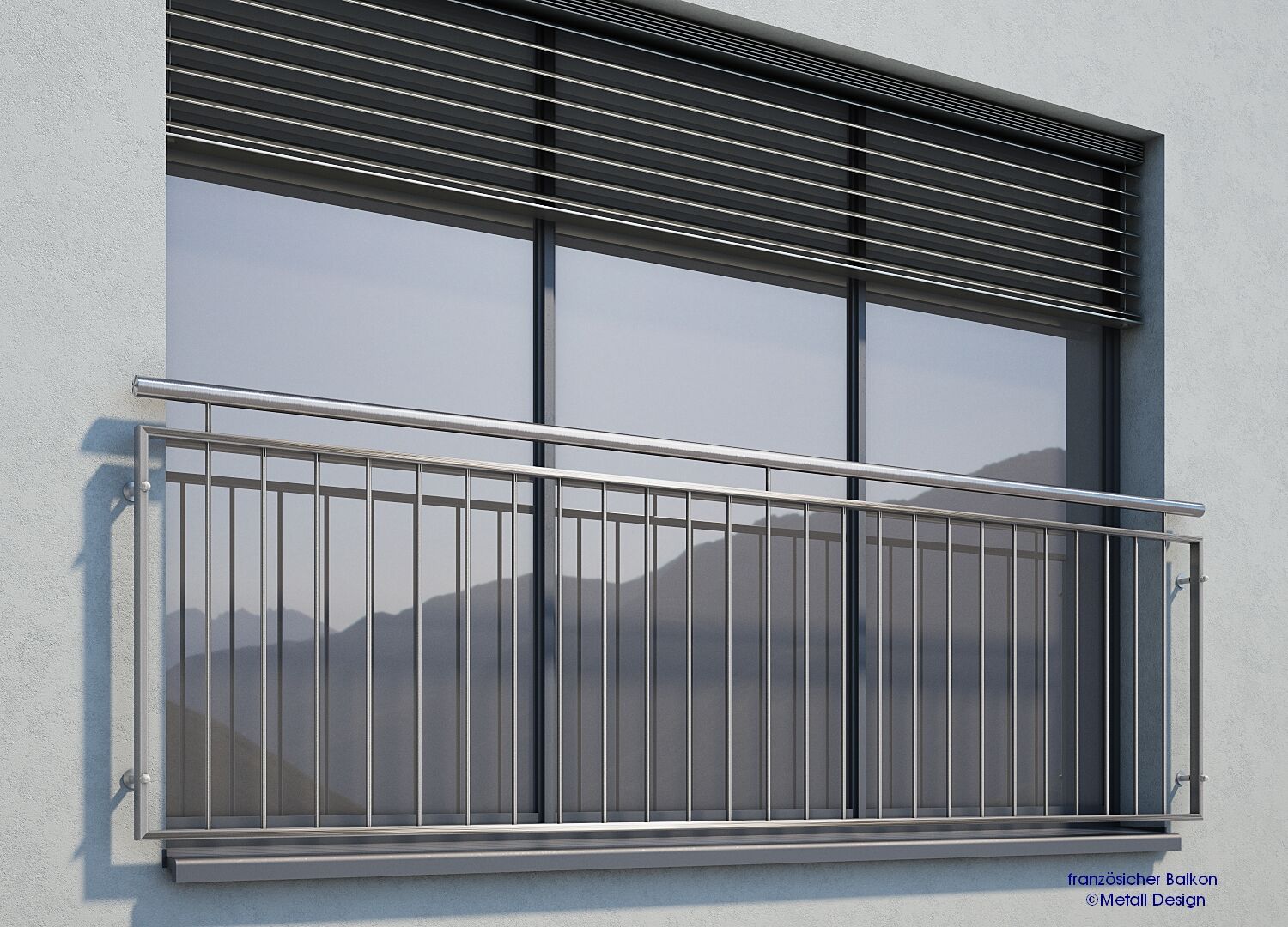 französischer Balkon Edelstahl MD02a