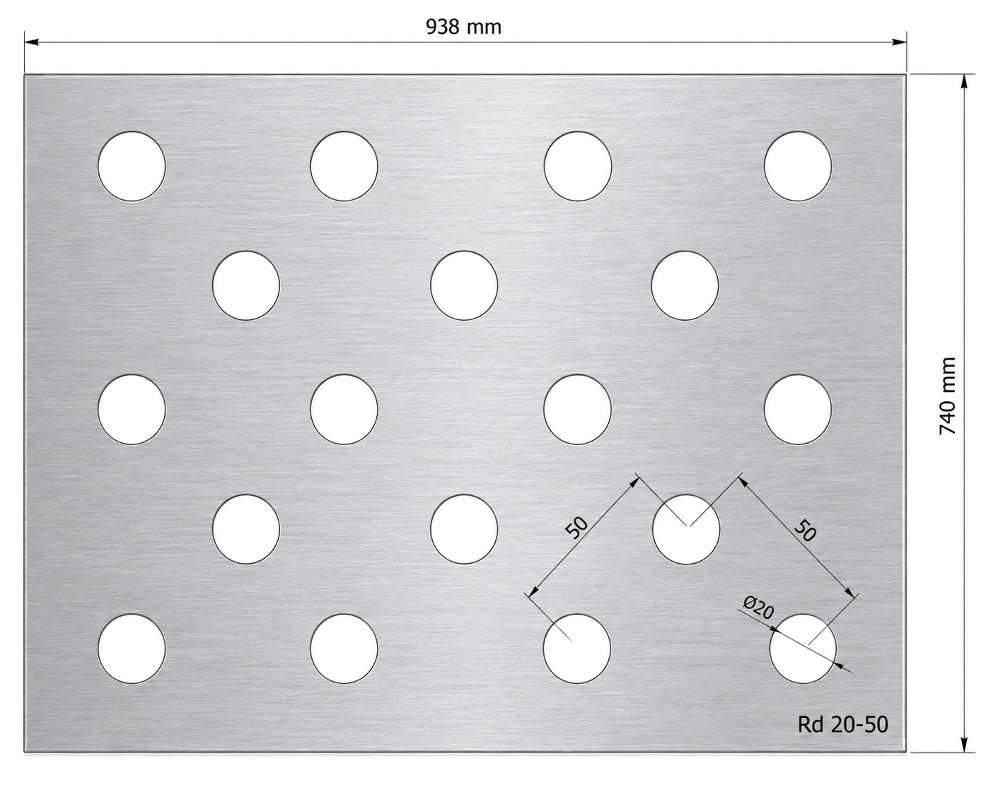Lochblech Aluminium RAL Farbe nach Wunsch