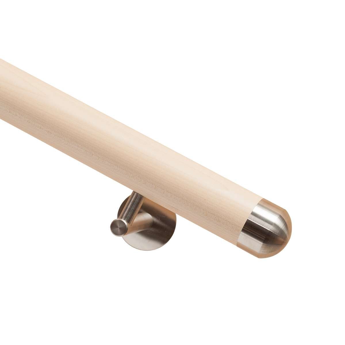 Handlauf Ahorn DS31  mit Handlaufenden Edelstahl.