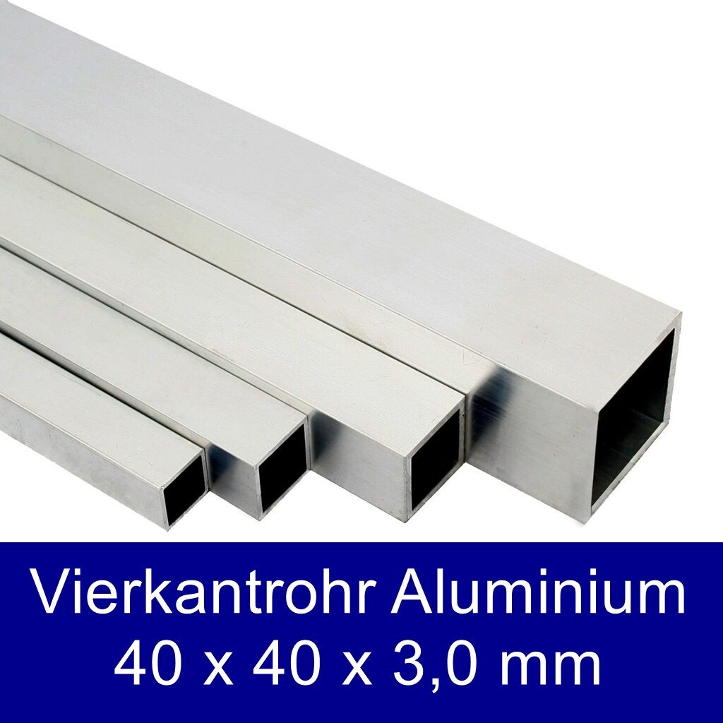 Vierkantrohr Aluminium 40x40x3,0mm
