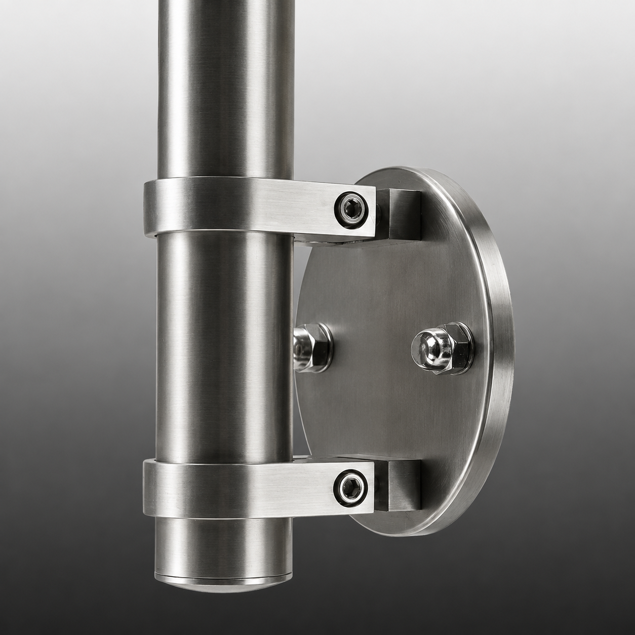 Geländerpfosten Edelstahl Wandanker für 42,4 mm