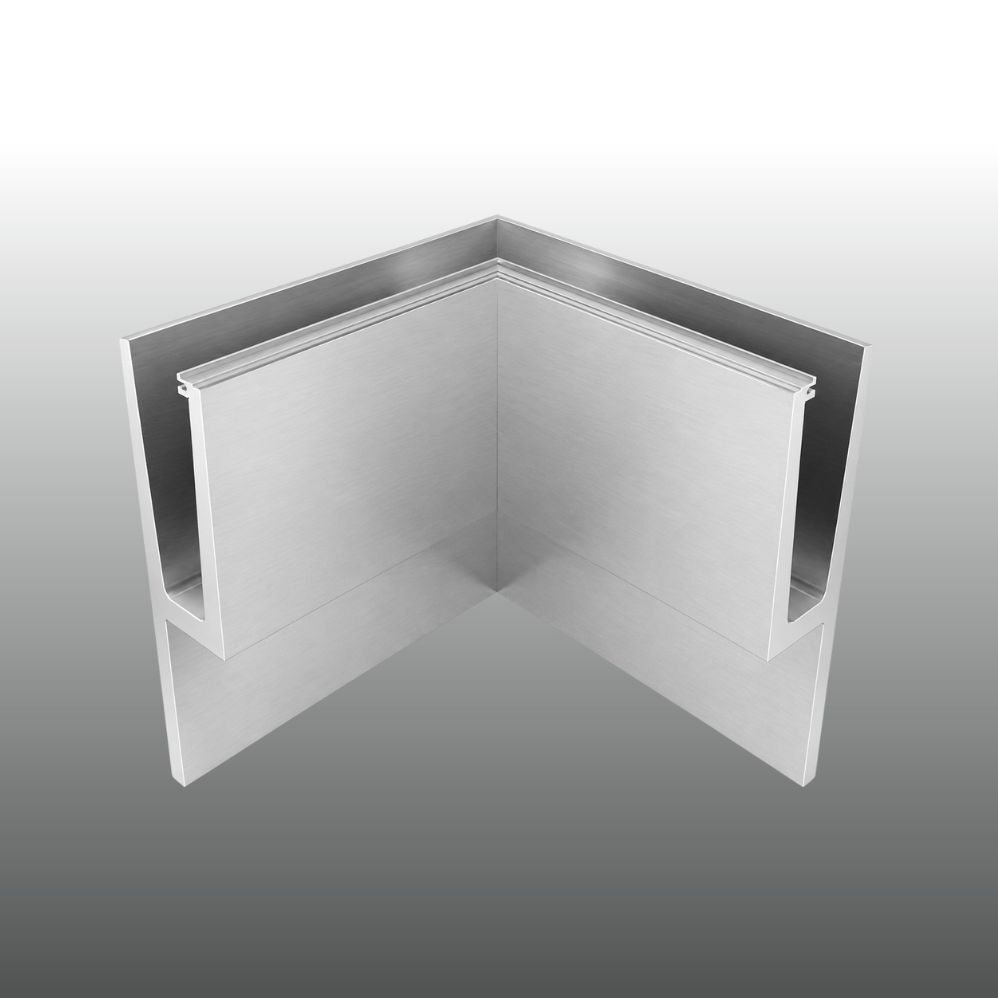 Eckverbinder Ganzglasgeländer GBP-02 seitliche Montage