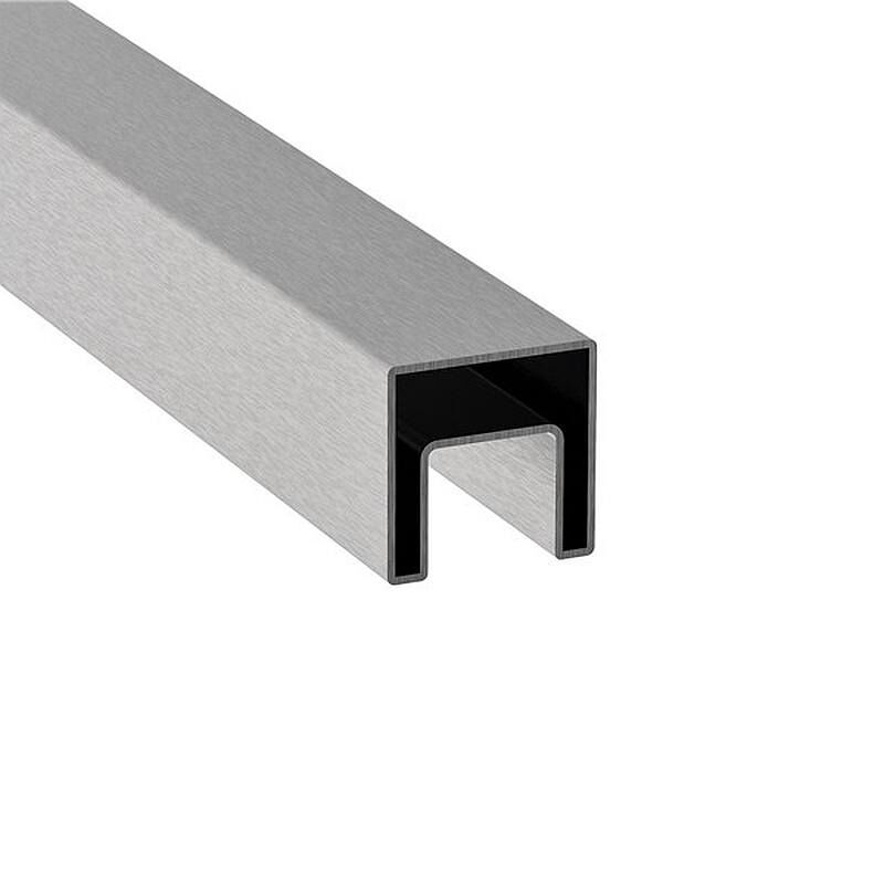 Handlauf Glasgeländer V2A Vierkantrohr Länge auf Maß