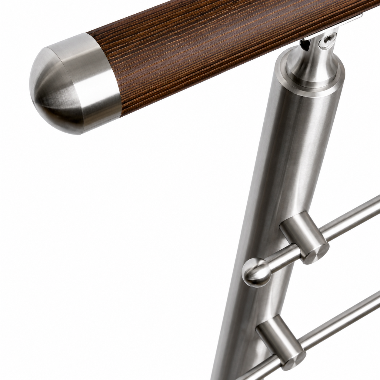 Relinggeländer mit Holzhandlauf