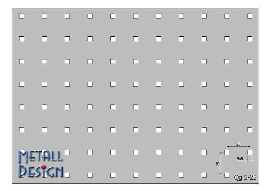Lochblech Edelstahl Qg-5-25