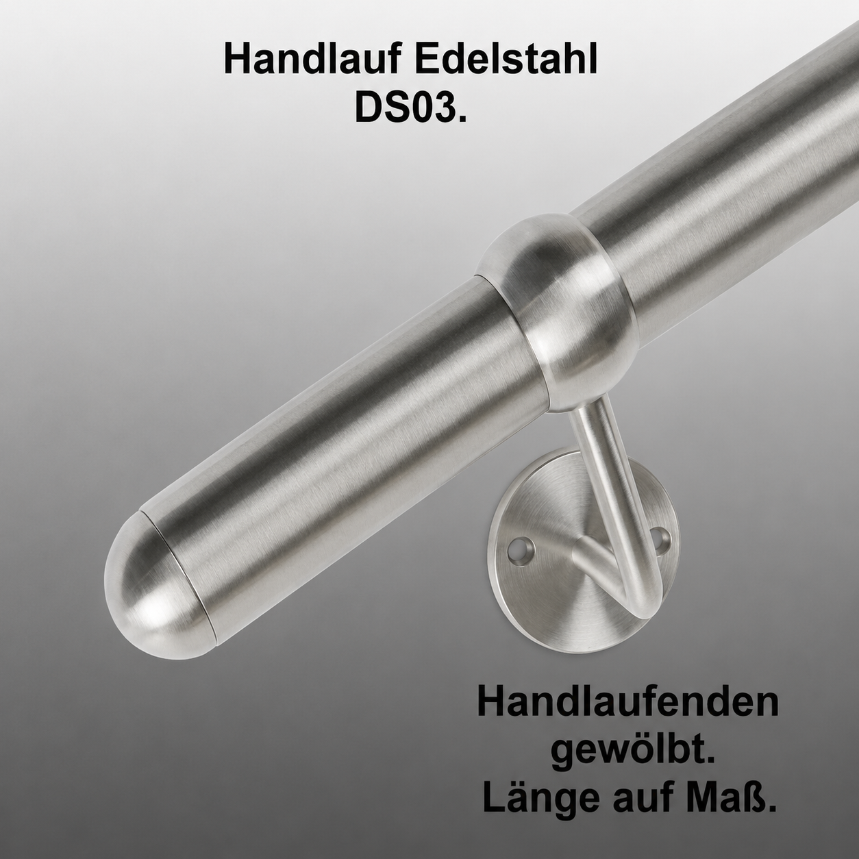 Handlauf DS03 aus Edelstahl, Länge auf Maß