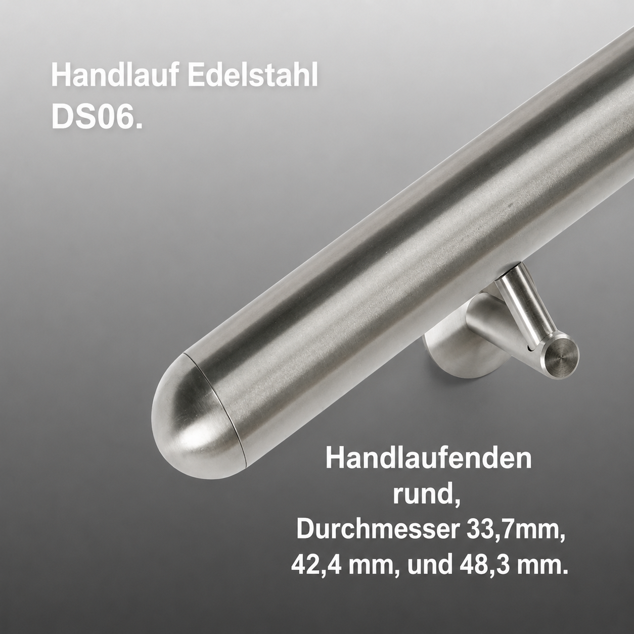Handlauf DS06, Länge auf Maß aus Edelstahl