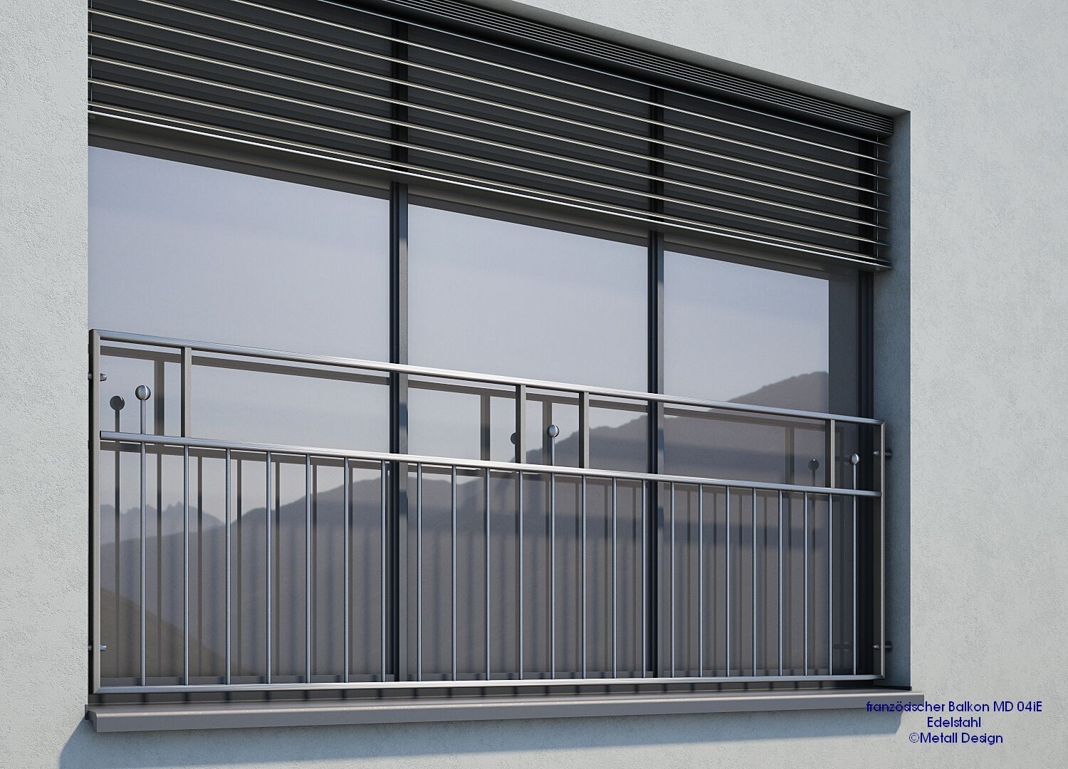 Fenster Geländer Edelstahl MD04 i