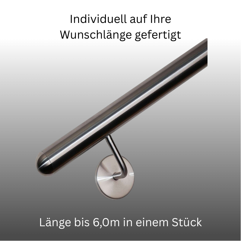 Handlauf Edelstahl DS02 mit Abdeckrosette.