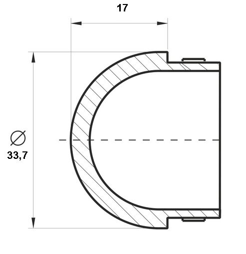 Endkappe Rund Edelstahl