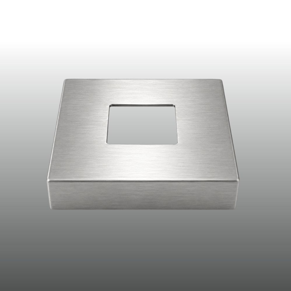 Abdeckrosette für Geländerpfosten Vierkantrohr V4A