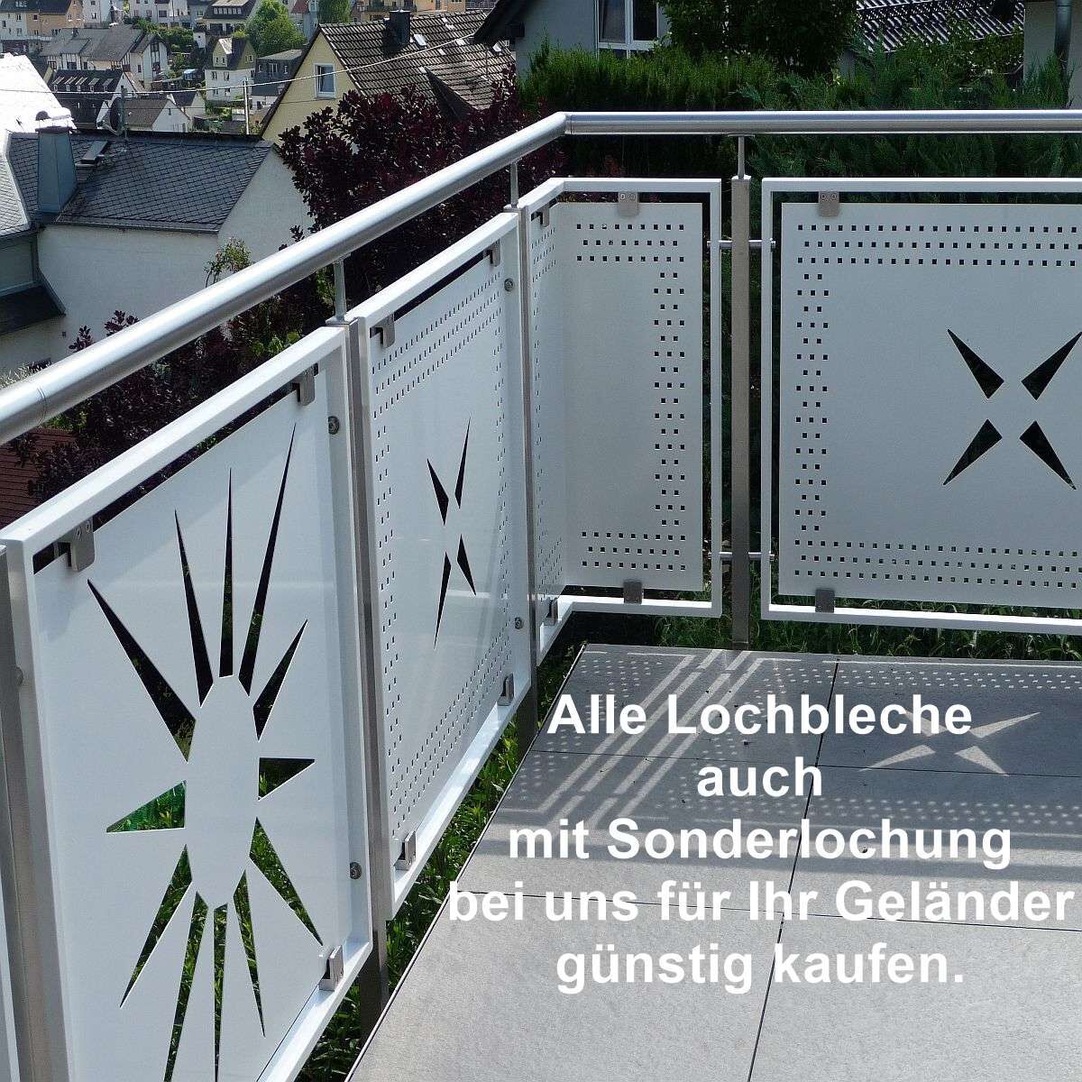 Lochblechgeländer mit Sondermaße