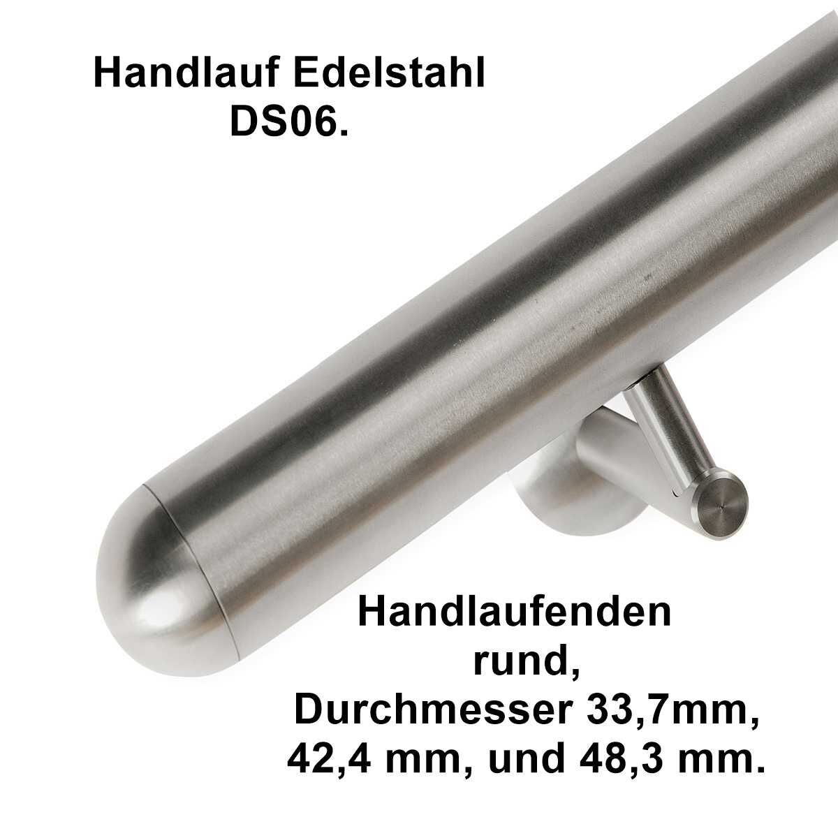Handlauf DS06, Länge auf Maß aus Edelstahl