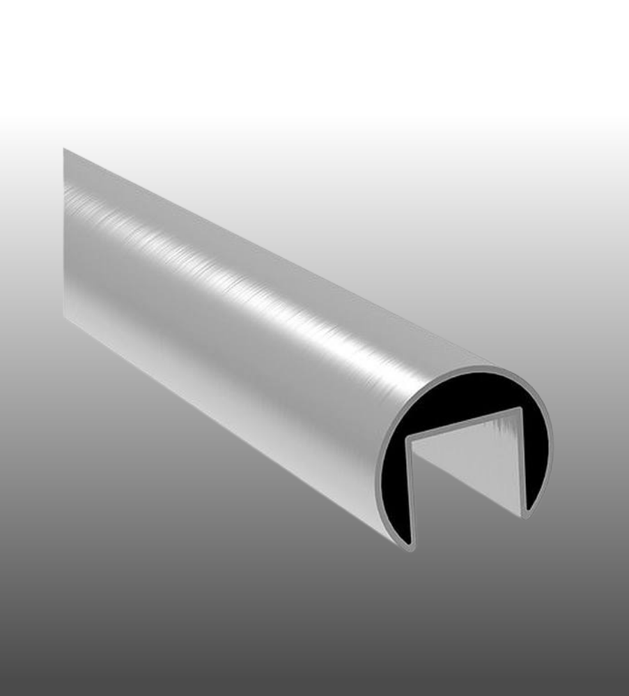 Nutrohr Rundrohr Glasleistenrohr Edelstahl NR-01 für Ganzglasgeländer