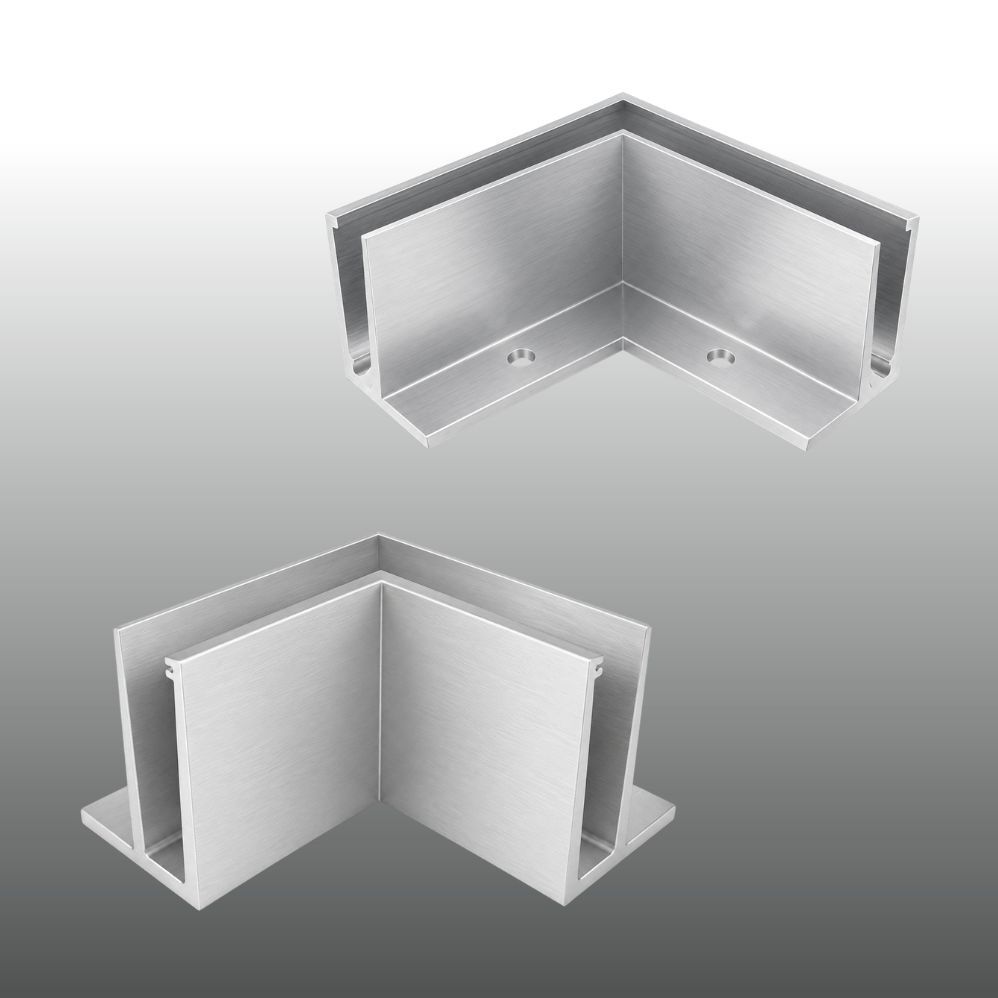 Eckverbinder Ganzglasgeländer GBP-03 aufgesetzte Montage