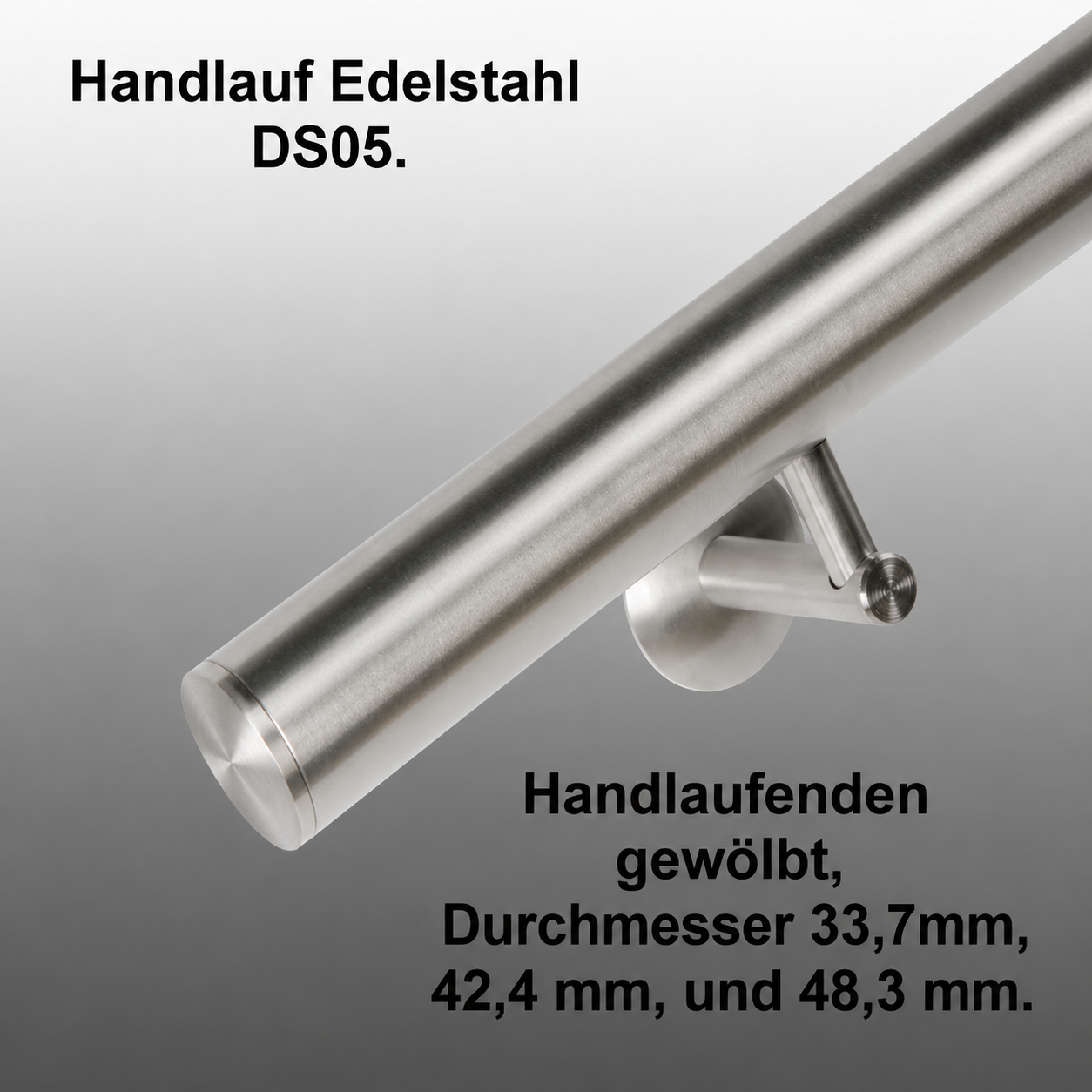 Handlauf DS05 aus Edelstahl, Länge auf Maß bis 6,0 m