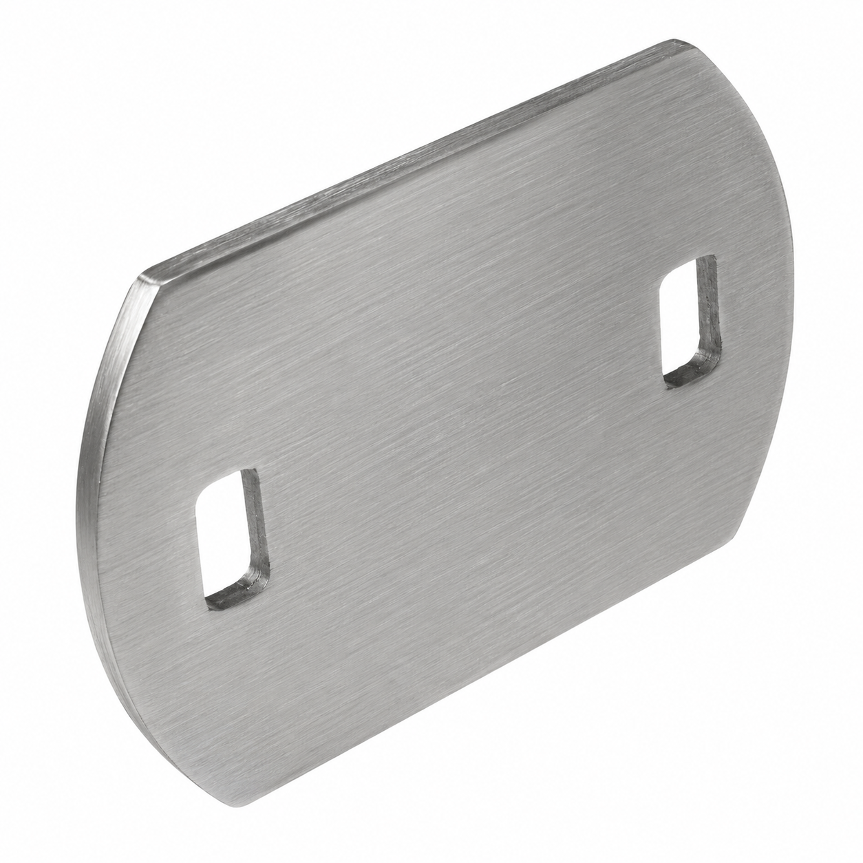 Ankerplatte Edelstahl gerundet 120 x 60 x 6 mm