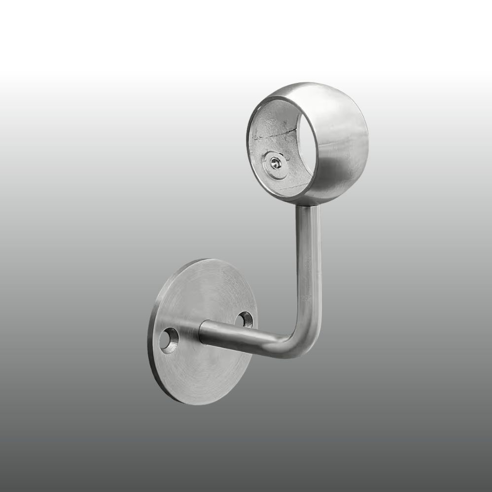 Handlaufhalter Edelstahl mit Kugelring.