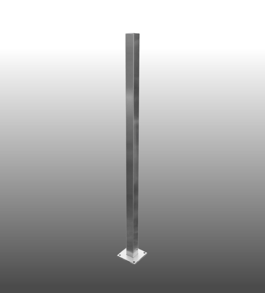 Sonderposten 40x40x2,0mm Geländerpfosten Vierkantrohr aufgesetzte Montage
