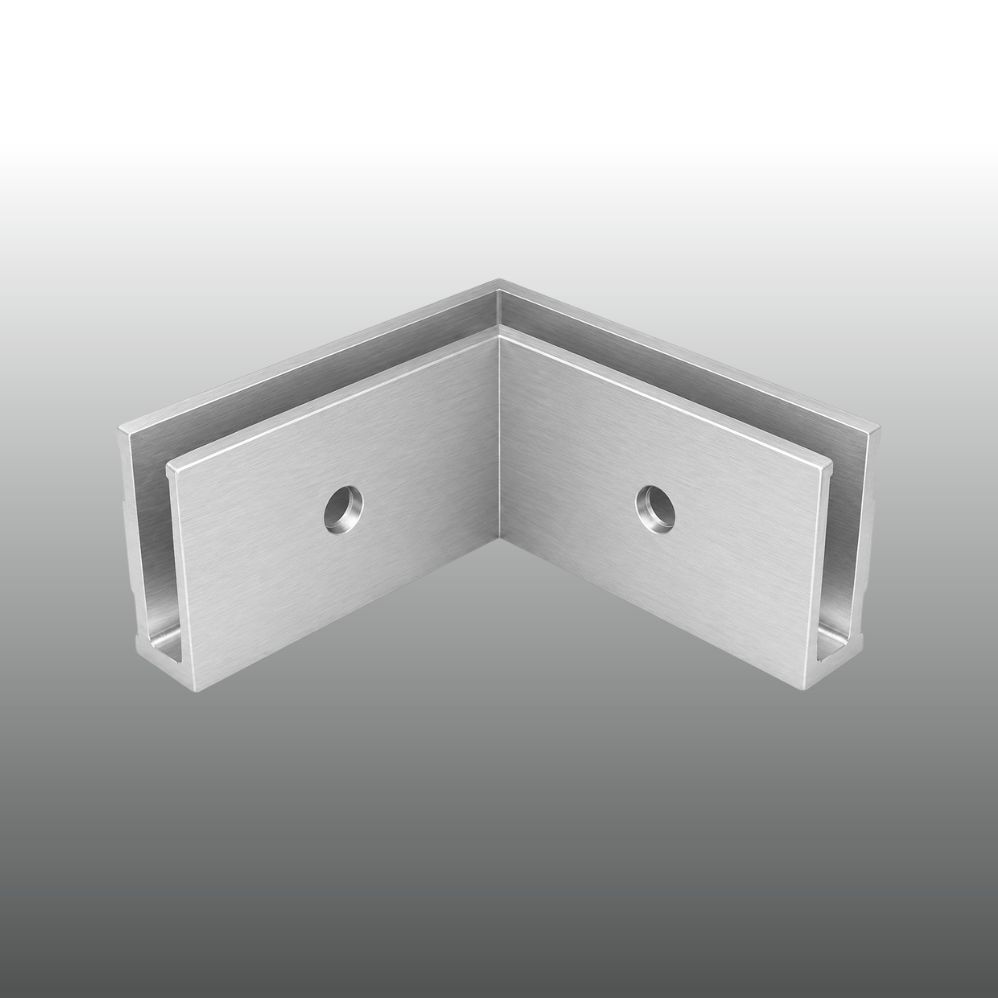 Eckverbinder Ganzglasgeländer GBP-04 seitliche Montage