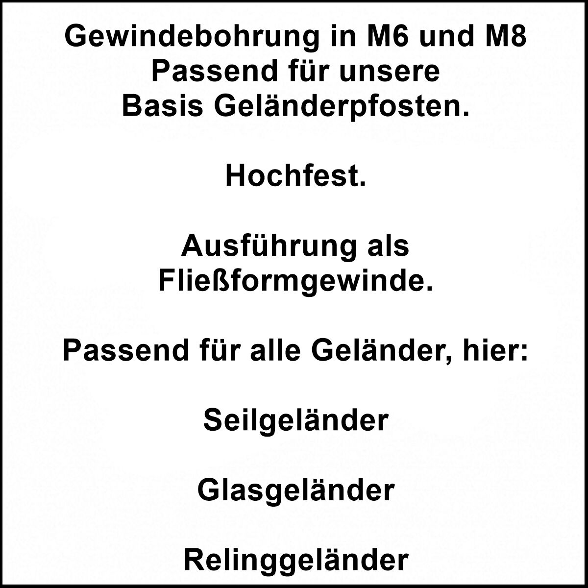 Gewinde Gelaenderpfosten
