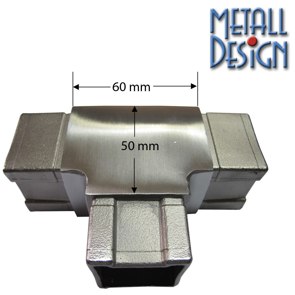 Vierkantrohr-Edelstahl-T-Verbinder V2A
