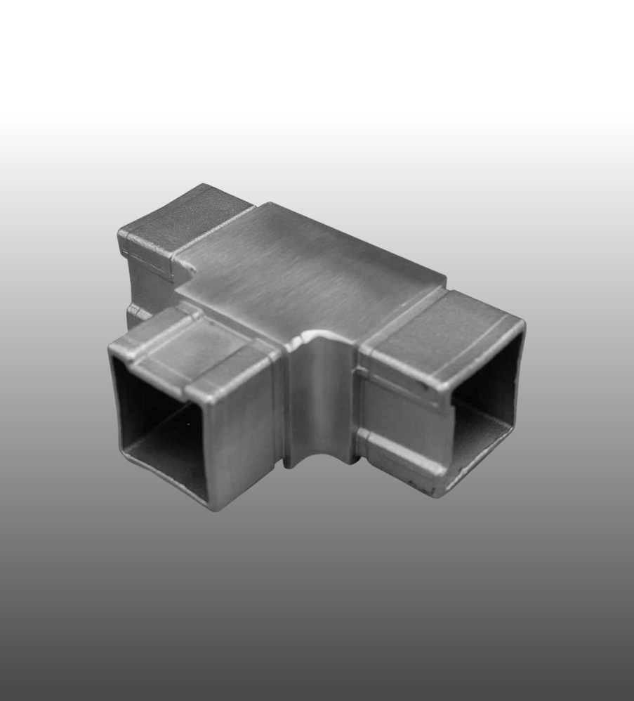 Vierkantrohr-Edelstahl-T-Verbinder V2A