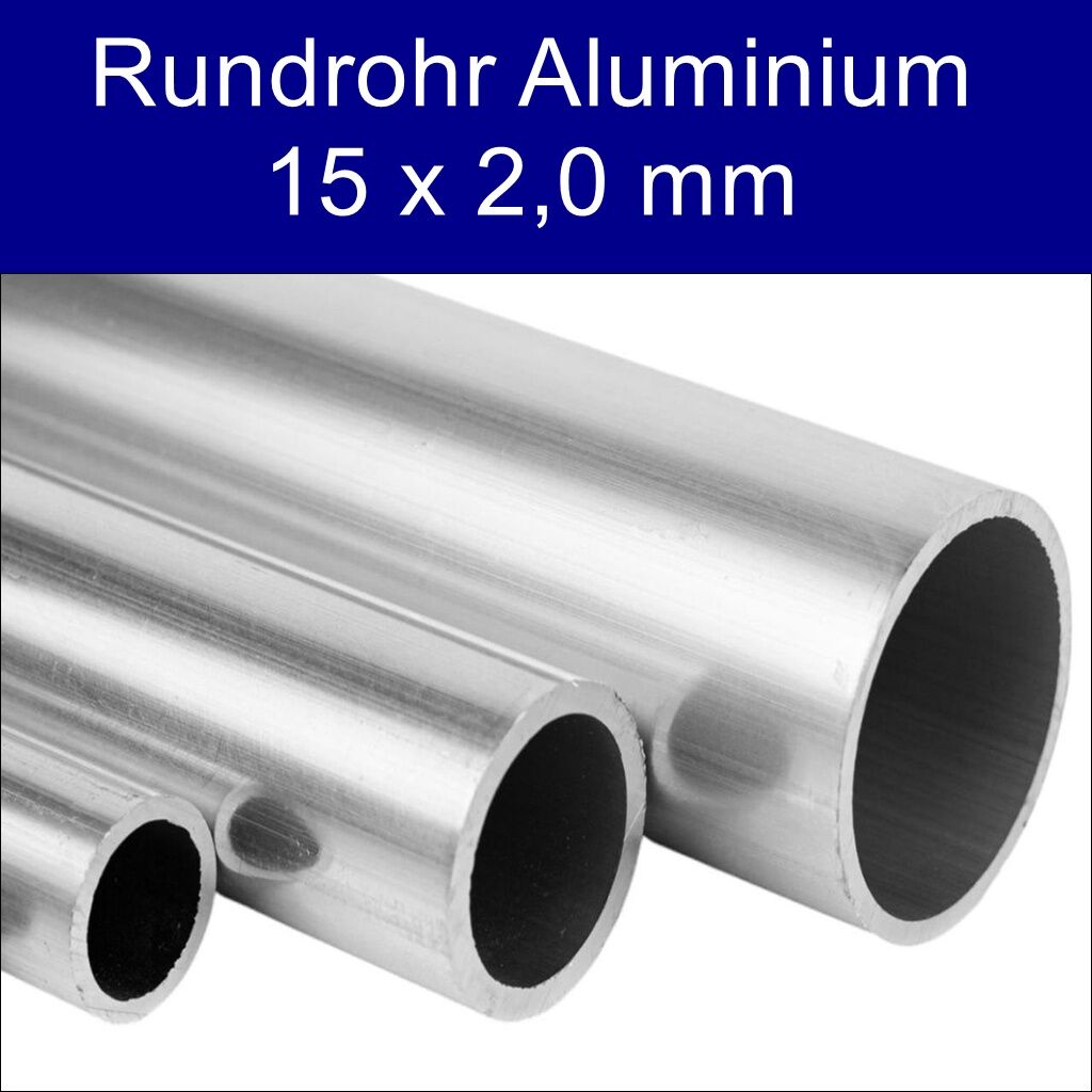 Rundrohr 15 x 2 mm aus Aluminium
