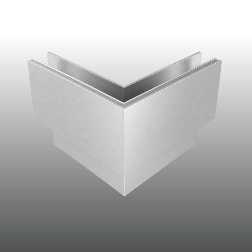Eckverbinder Ganzglasgeländer GBP-02 seitliche Montage
