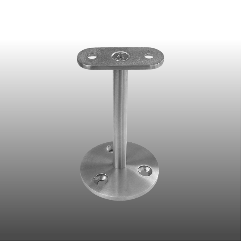Handlaufhalter Edelstahl mit Montageplatte flach für Handlauf Vierkant/ Flach