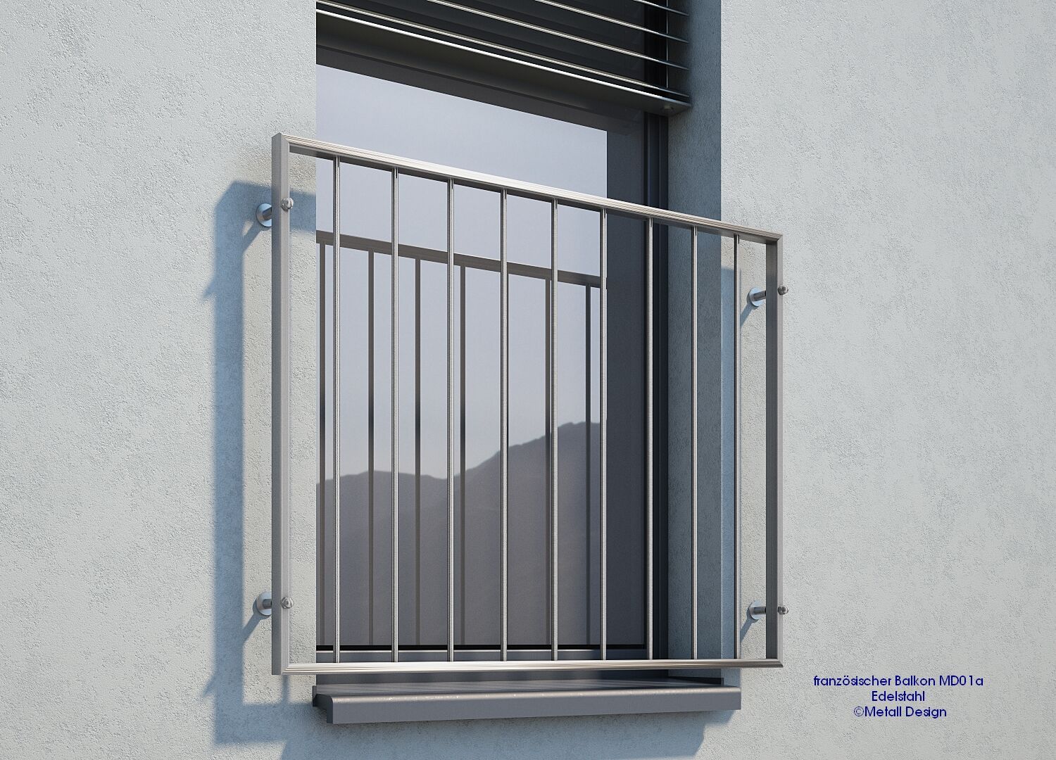 Französischer Balkon Edelstahl MD 01a