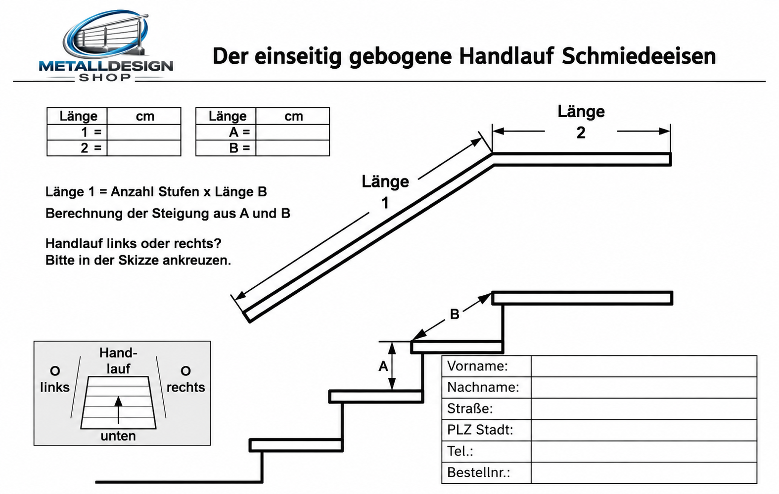 Schmiedeeisen einseitig Abwinkeln auf Maß