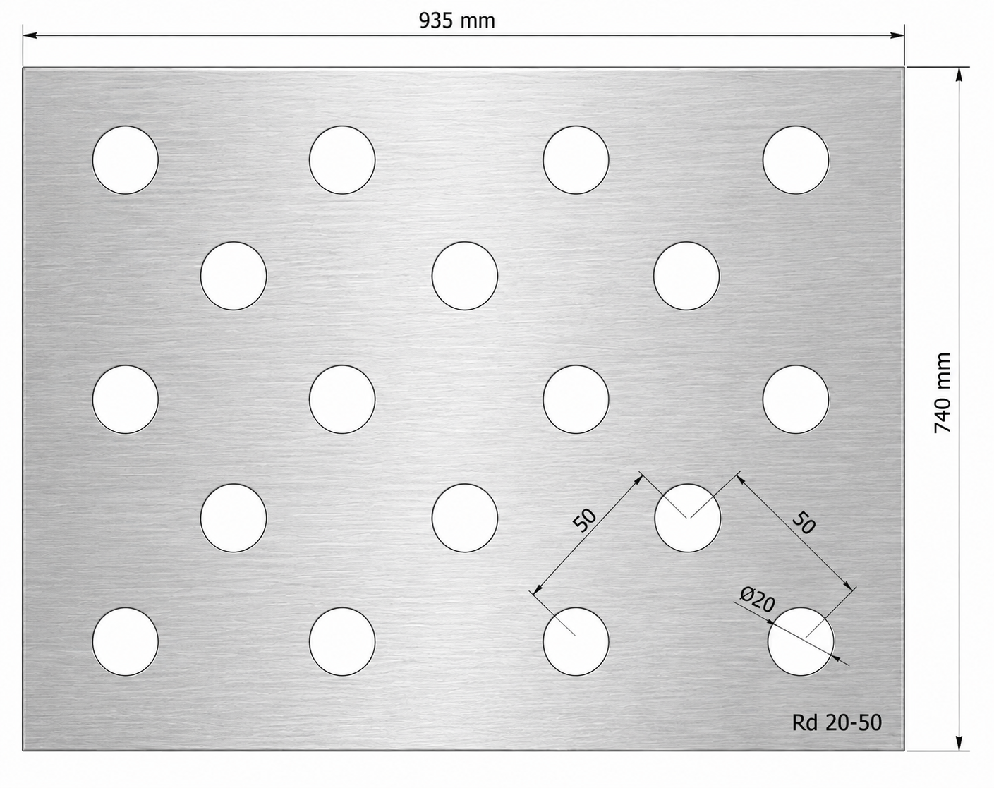 Lochblech Aluminium RAL Farbe nach Wunsch