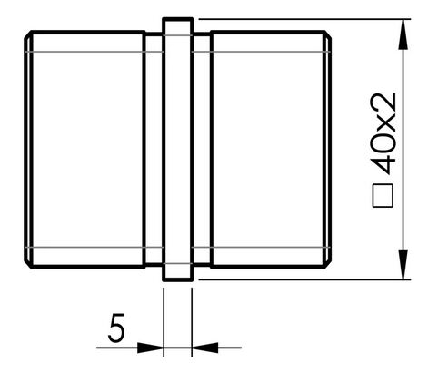 Rohrverbinder Vierkantrohr Edelstahl V2A